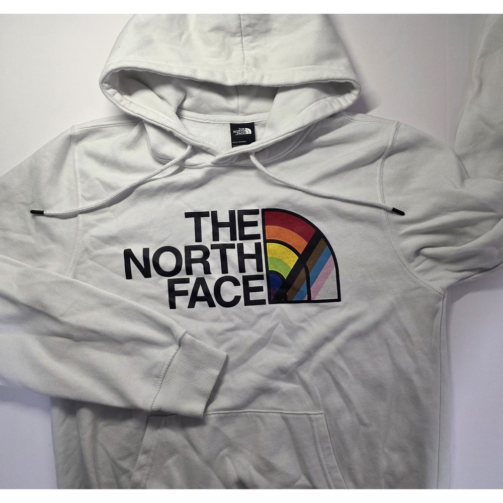 The North Face Mens Size M White Long Sleeve Pullover Hoodie